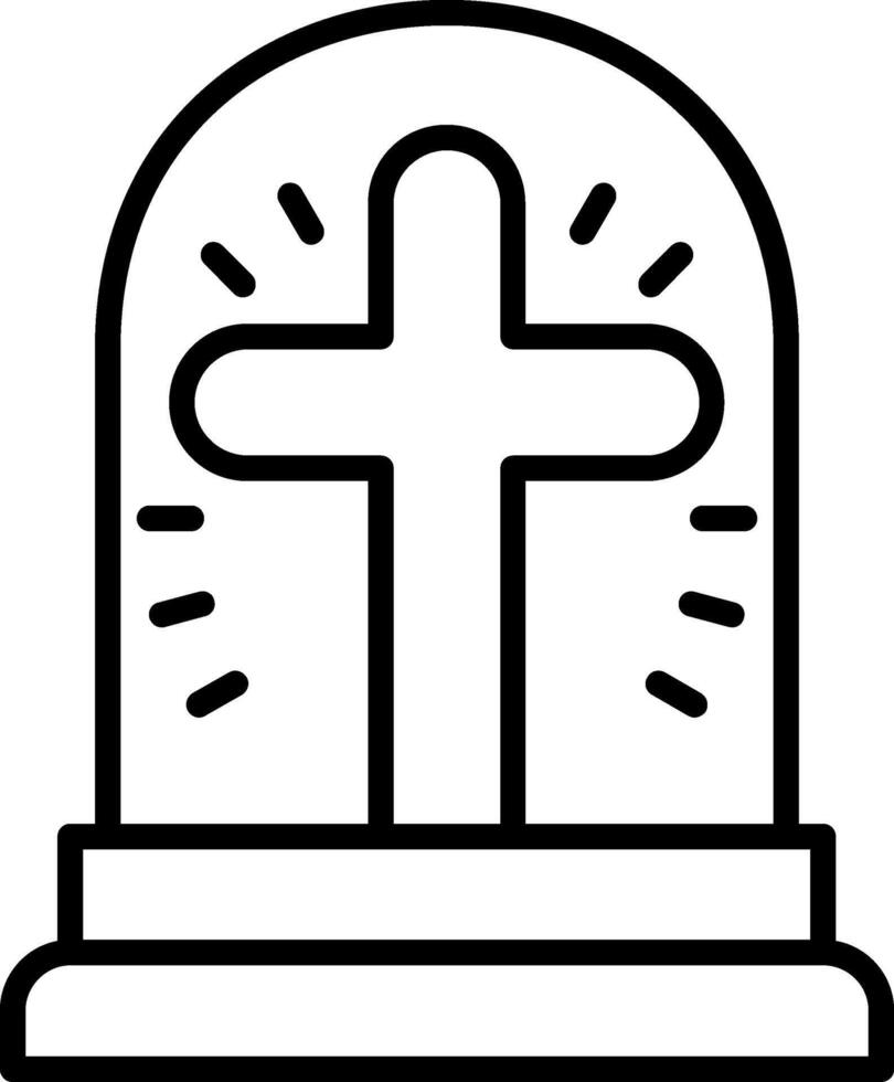 Christianity Cross Line Icon vector
