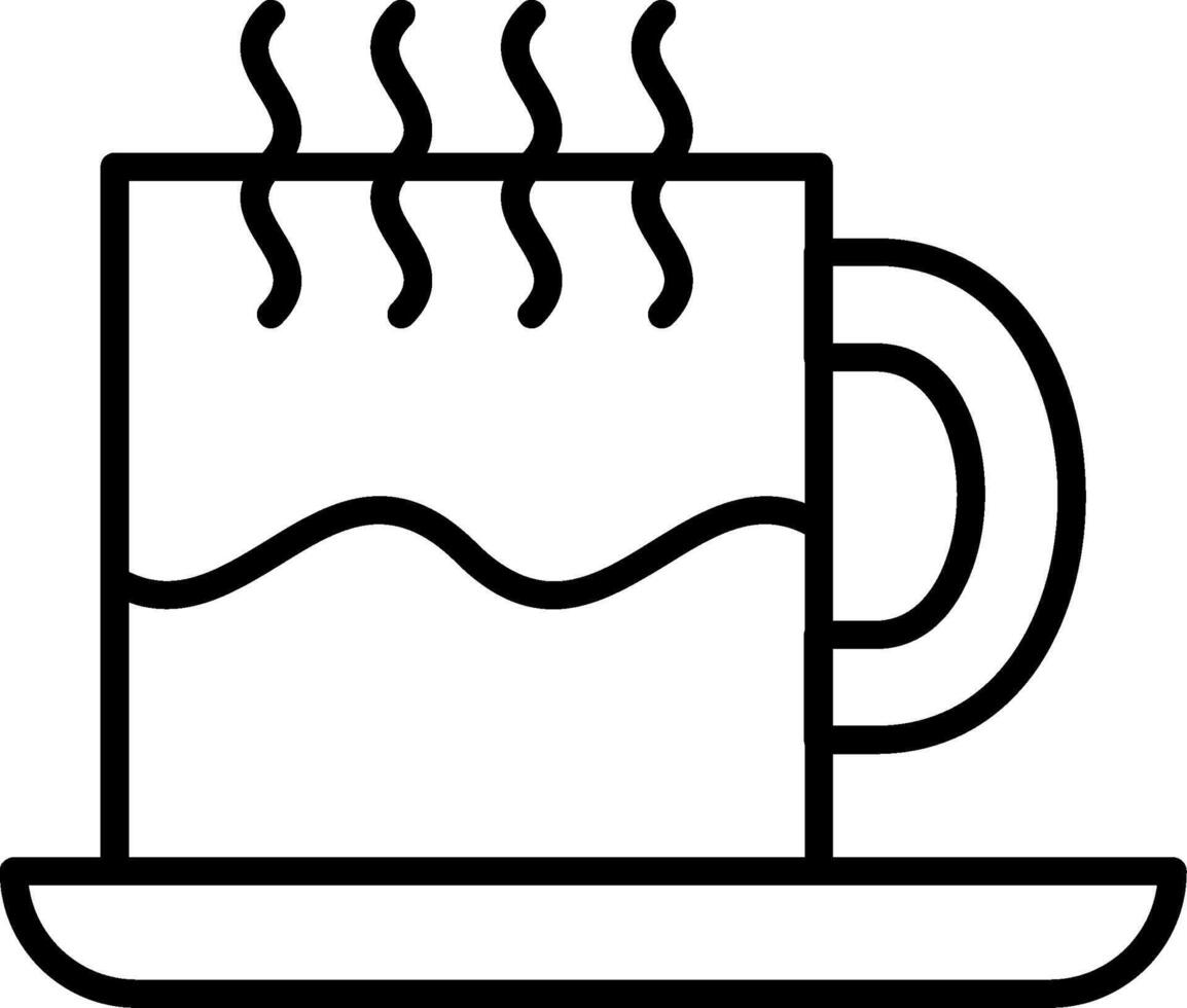 Mug Line Icon vector