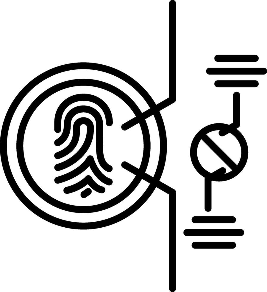 Biometric Line Icon vector