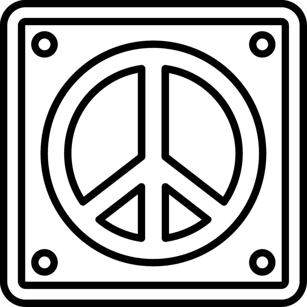 Pacifism Line Icon vector