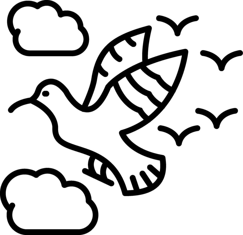 pigeon Line Icon vector