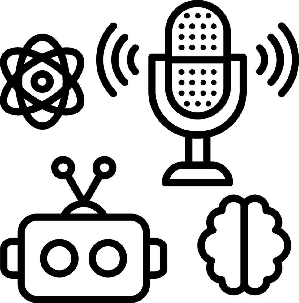 Speech Line Icon vector