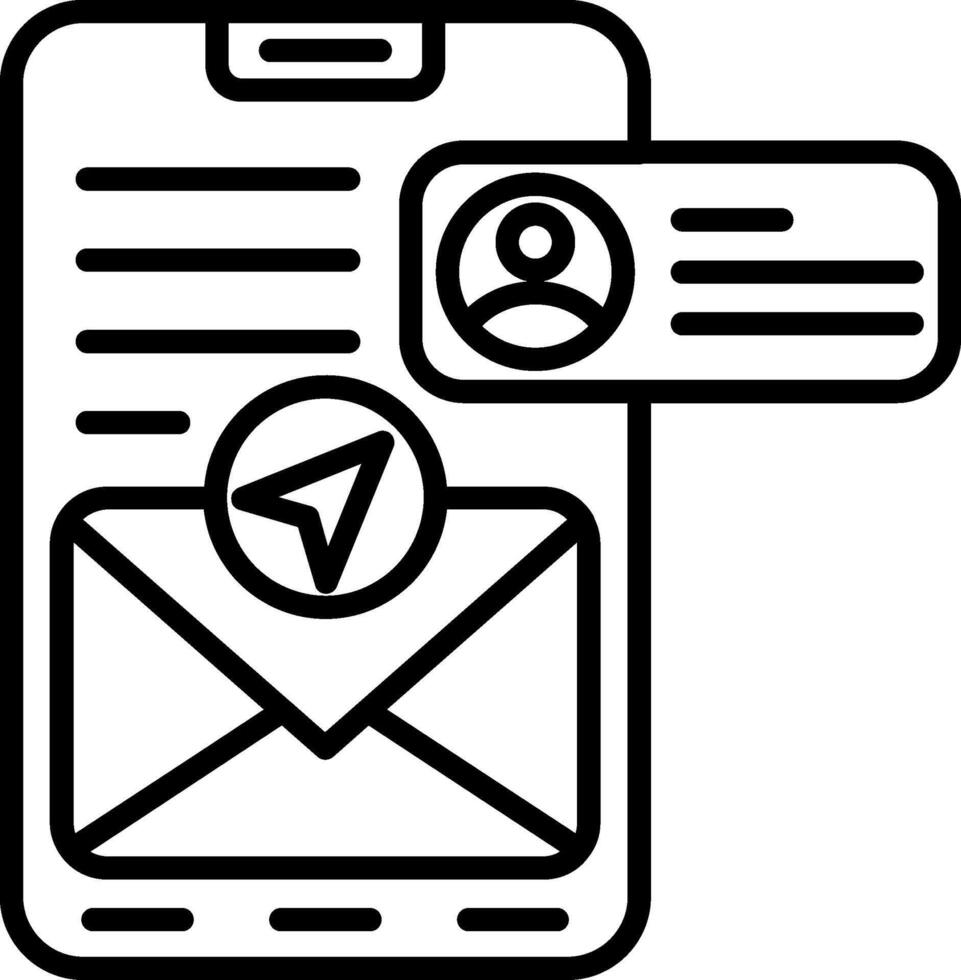Dm Line Icon vector