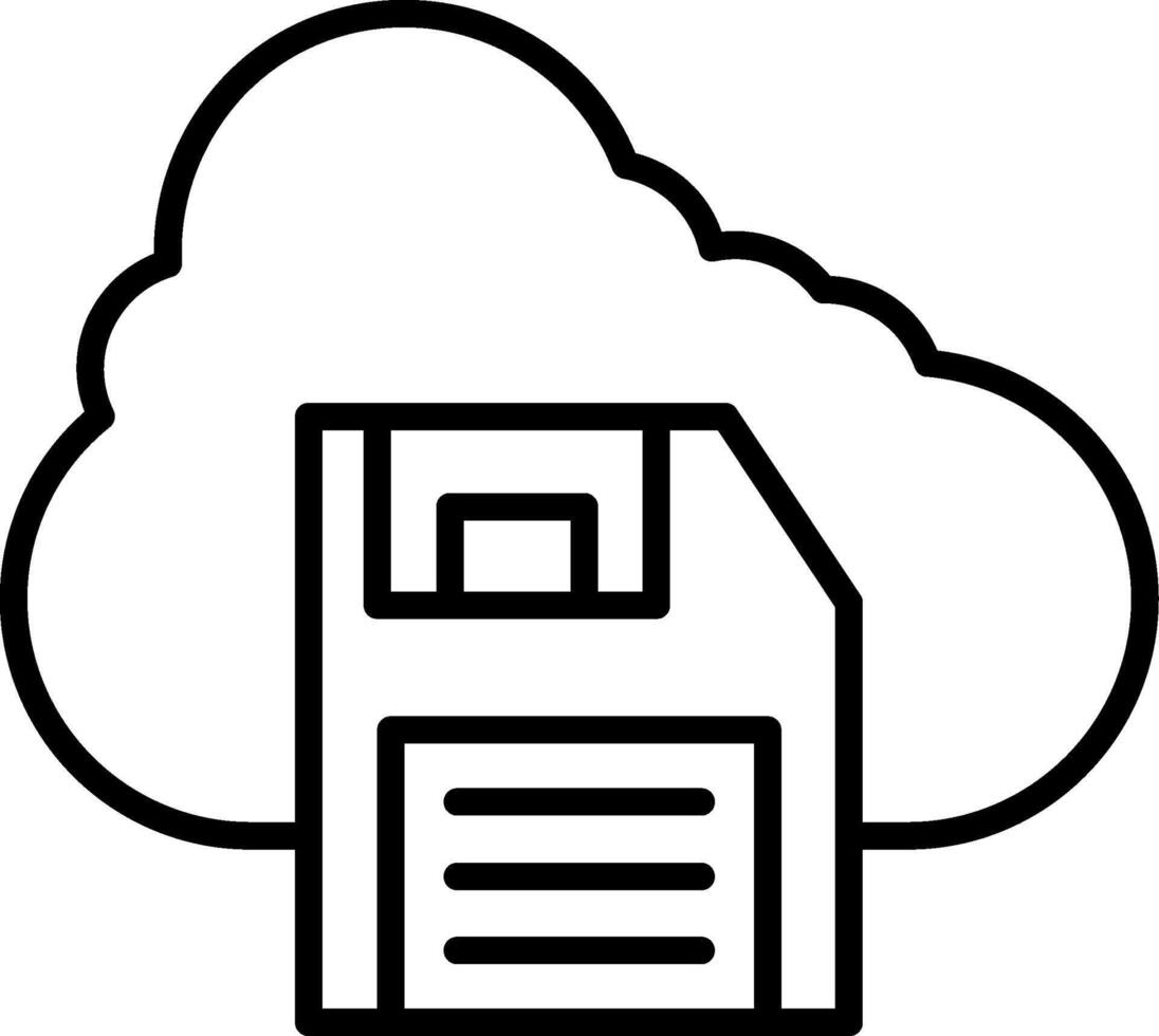 Cloud Storage Line Icon vector