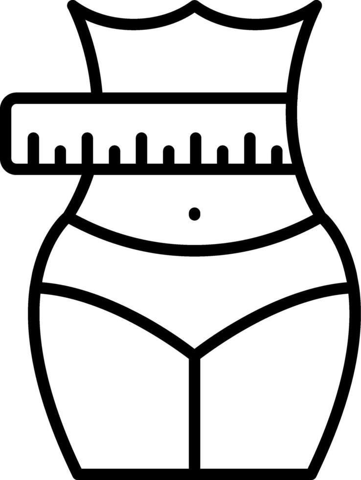 Measurement Line Icon vector
