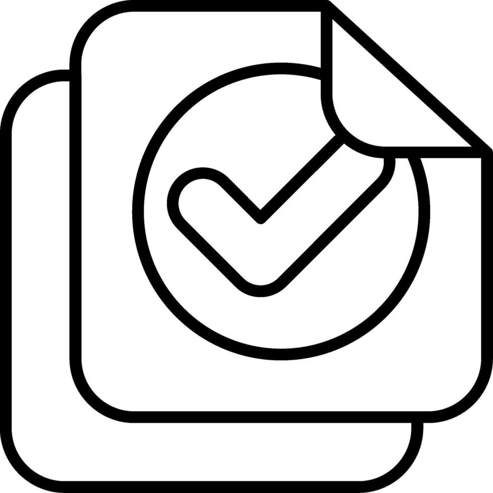 Sticky Note Line Icon vector