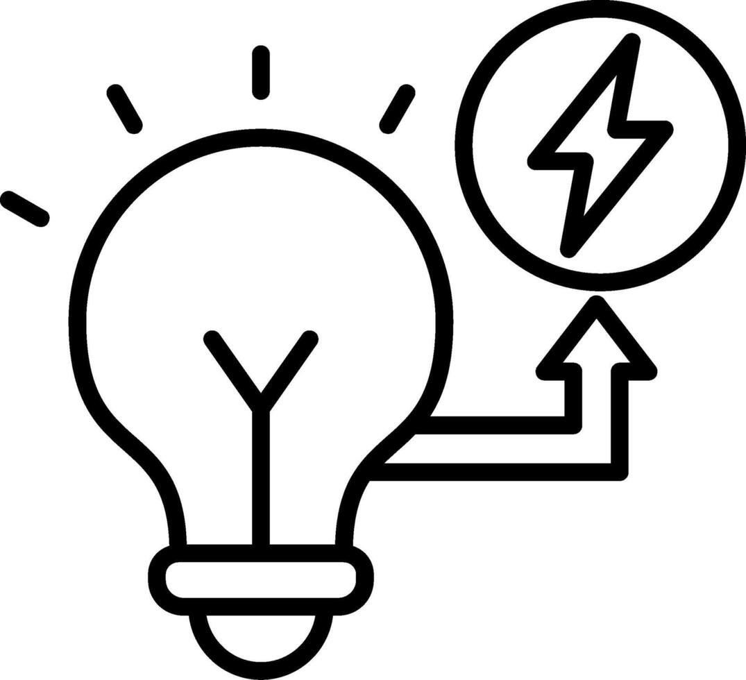 Solar Energy Line Icon vector
