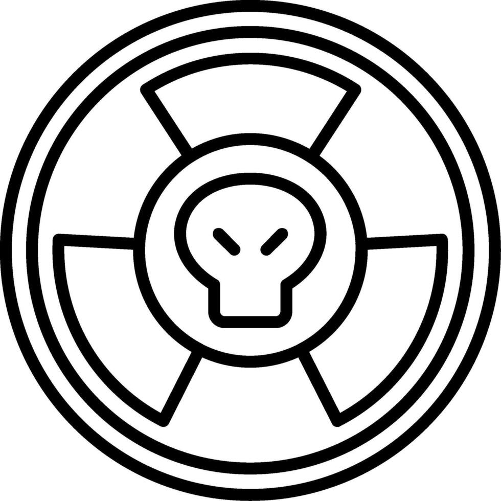 Radiation Line Icon vector