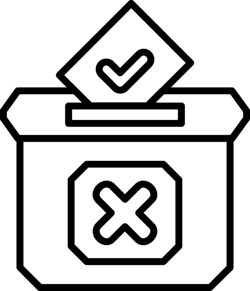 Vote Line Icon vector
