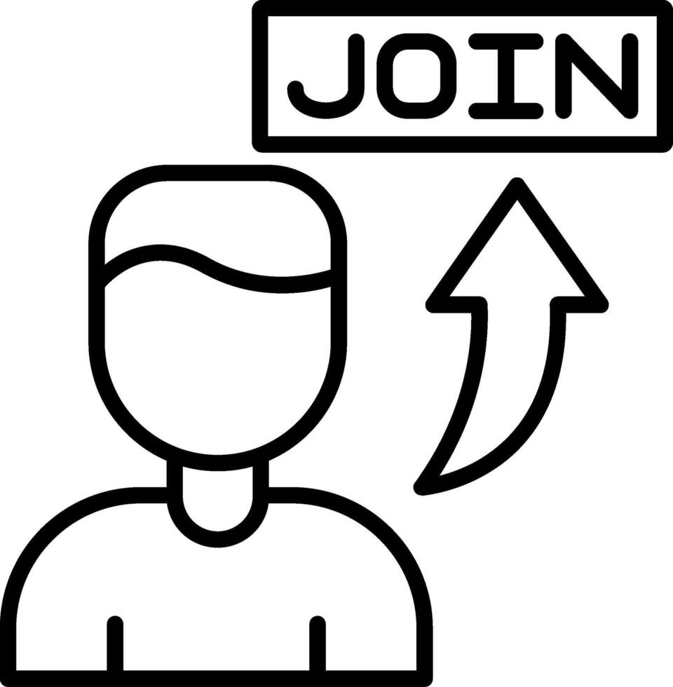 Join Line Icon vector