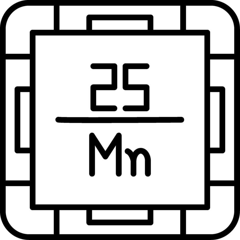 Manganese Line Icon vector