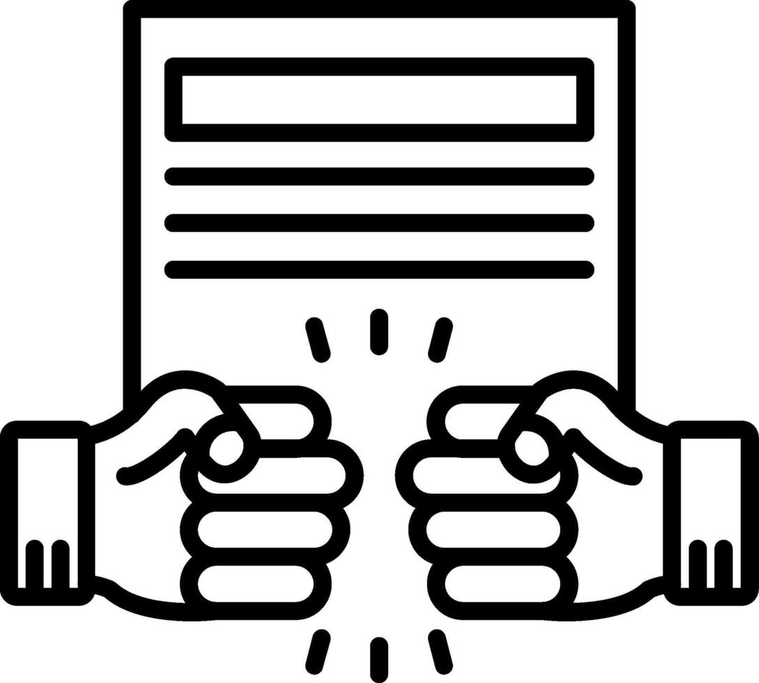 Violence Line Icon vector