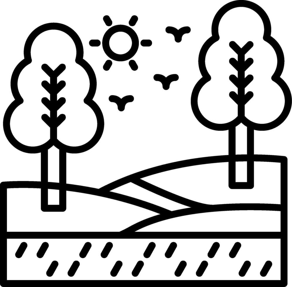 Pathway Line Icon vector