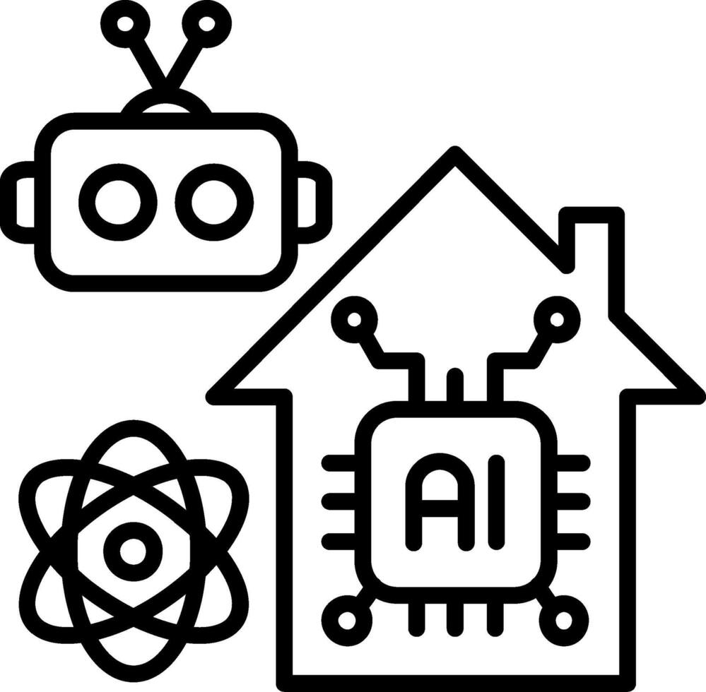 Smarthome Line Icon vector