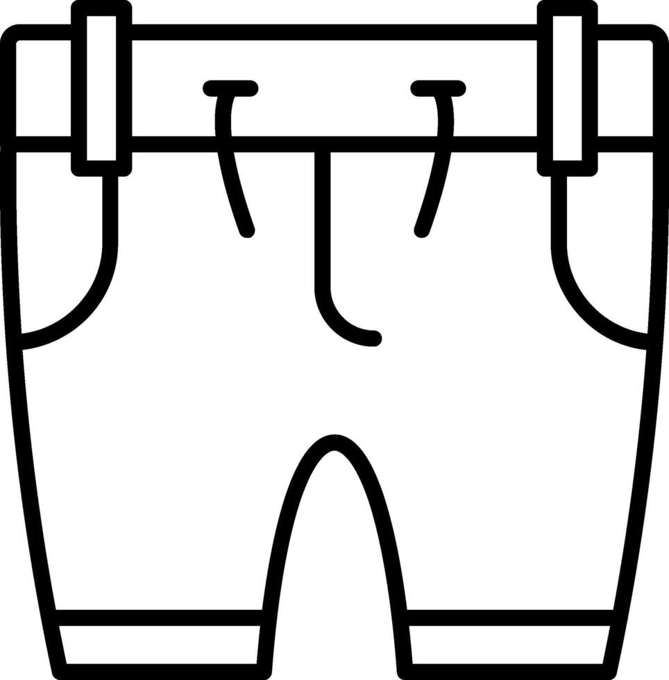 Shorts Line Icon vector
