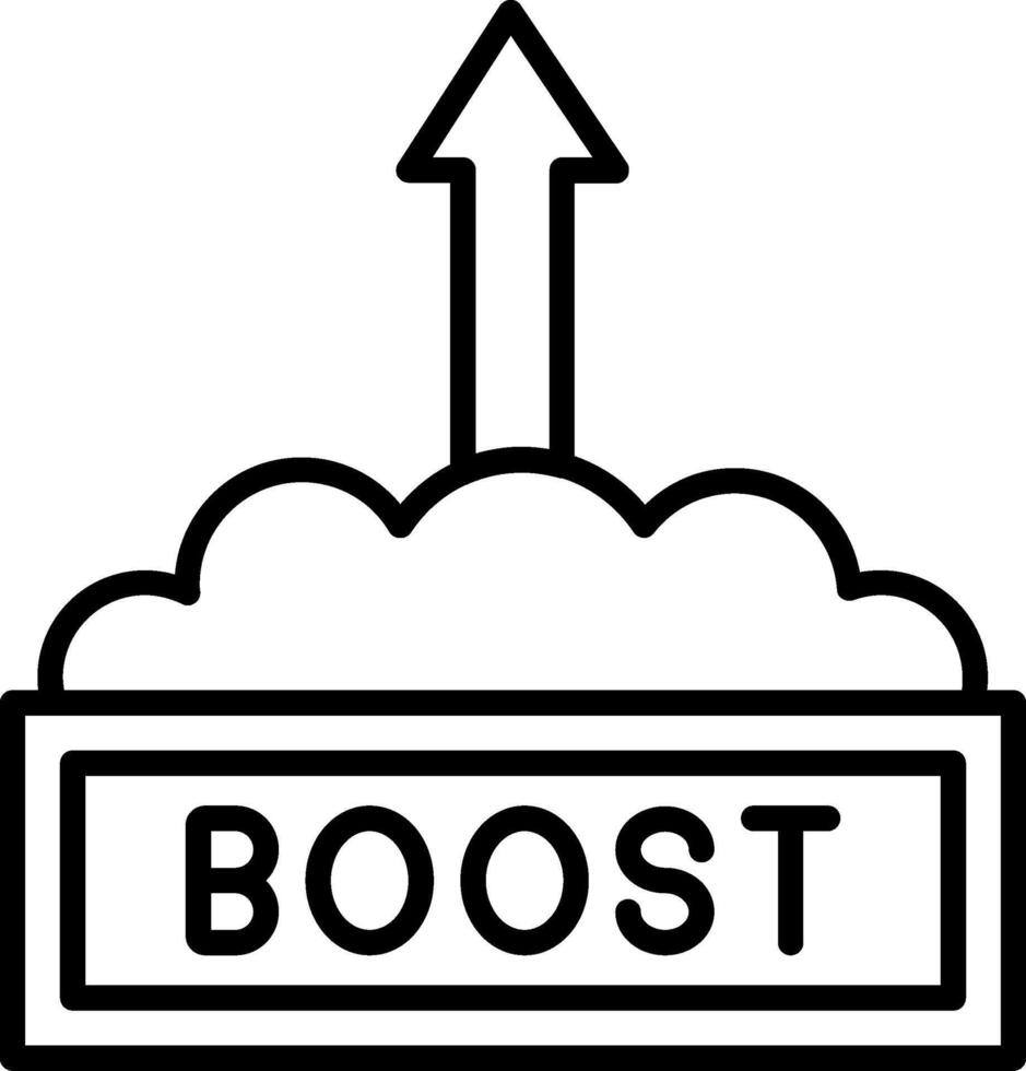Boost Line Icon vector