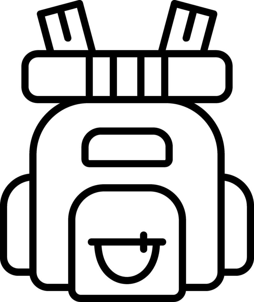 Backpack Line Icon vector