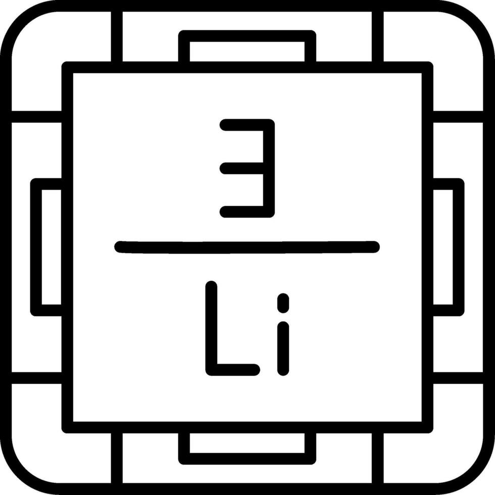 Lithium Line Icon vector