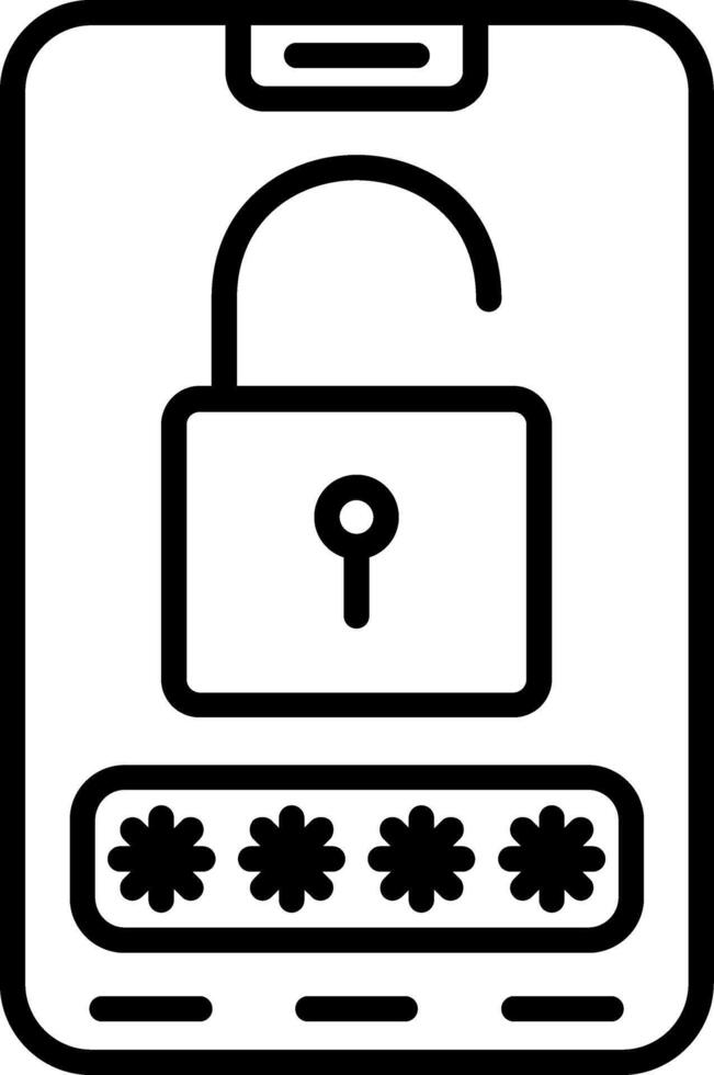 Password Line Icon vector