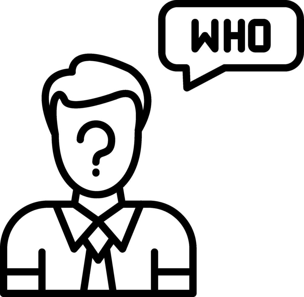 Who Line Icon vector