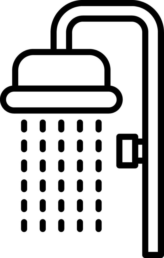 Shower Line Icon vector