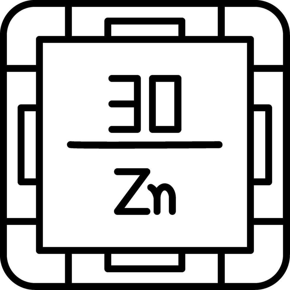 Zinc Line Icon vector