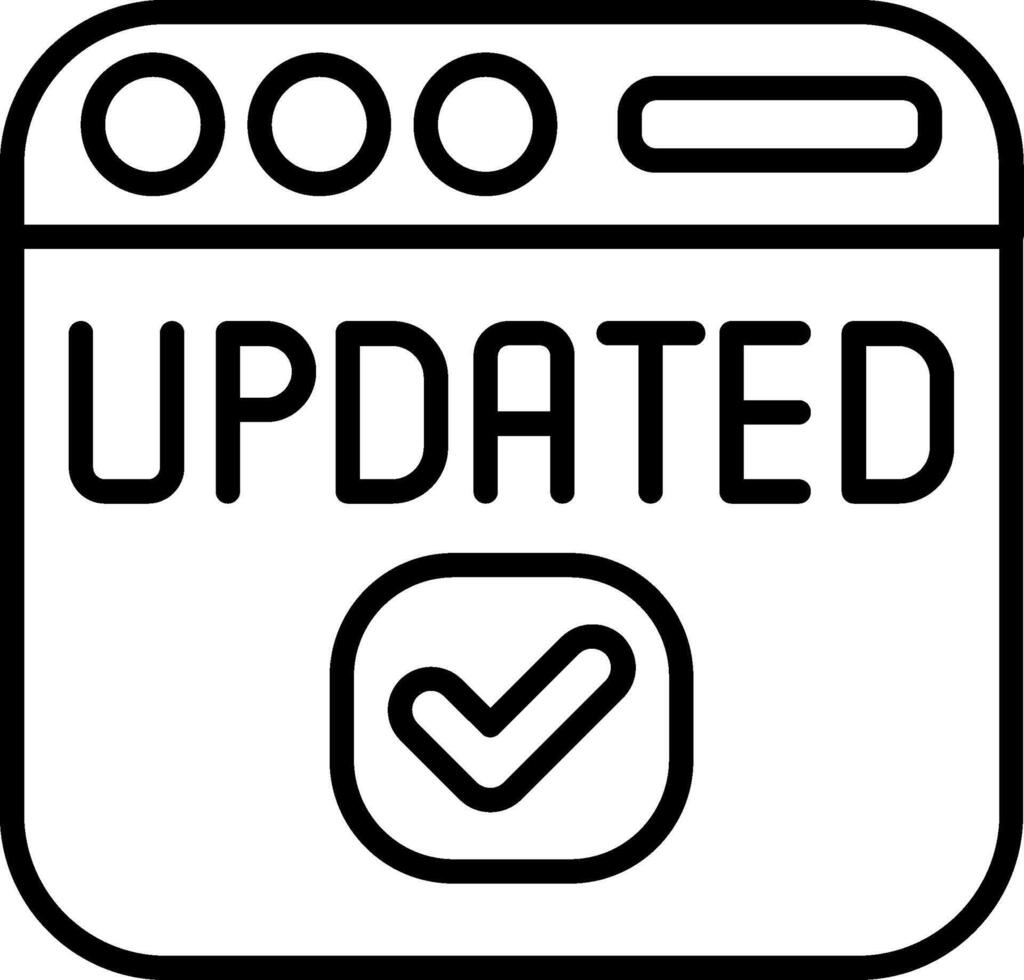 Updated Line Icon vector