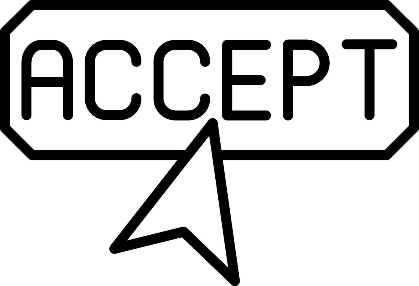 Accept Line Icon vector