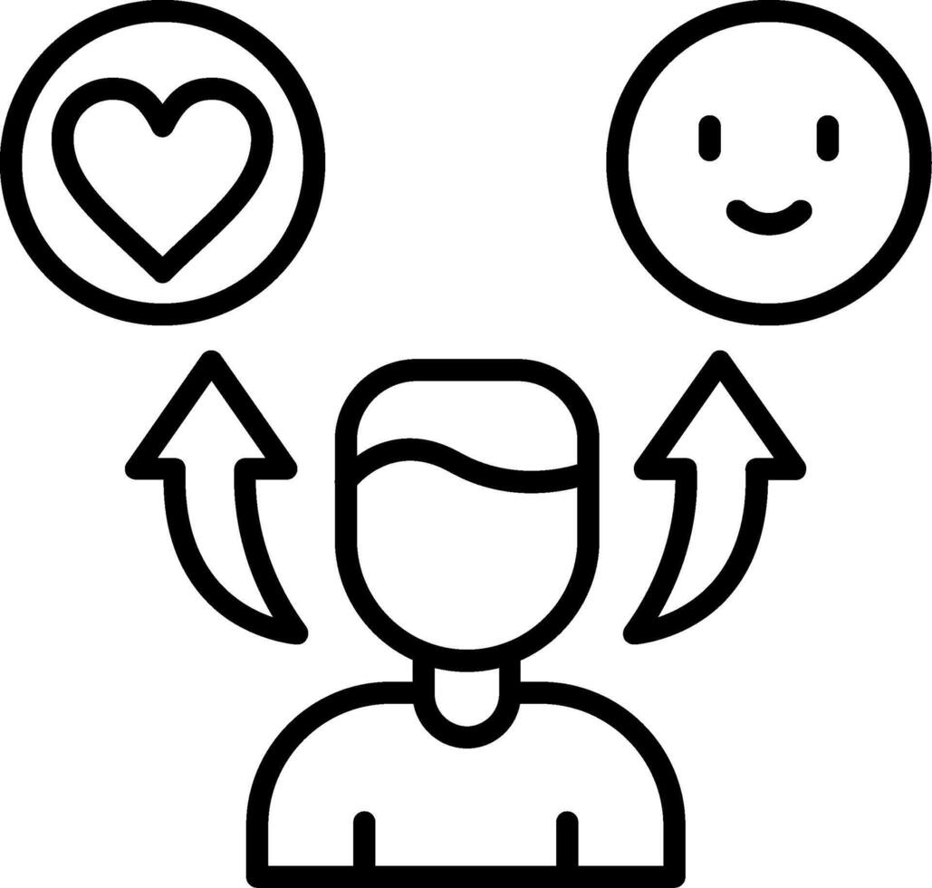 Reaction Line Icon vector