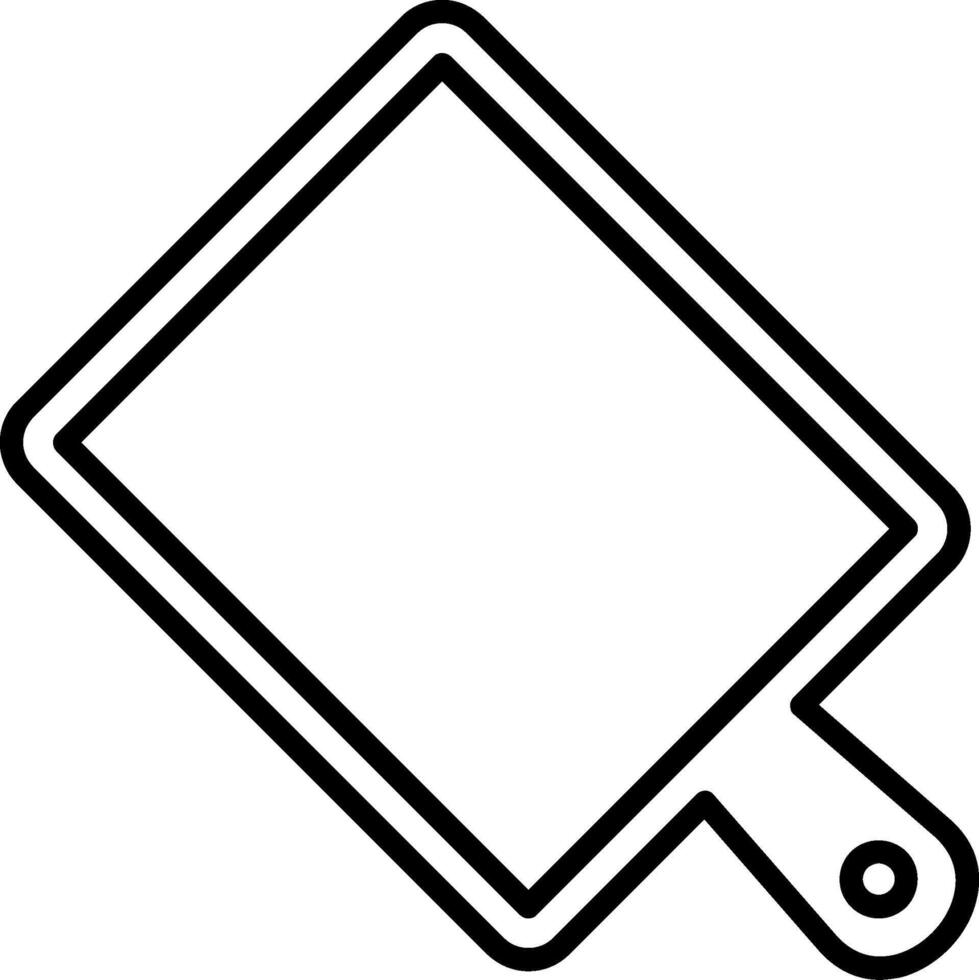 Chopping Board Line Icon vector