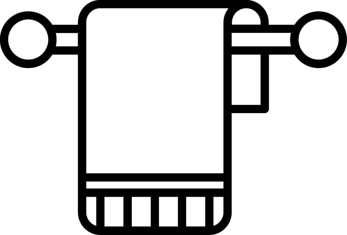 Towel Line Icon vector