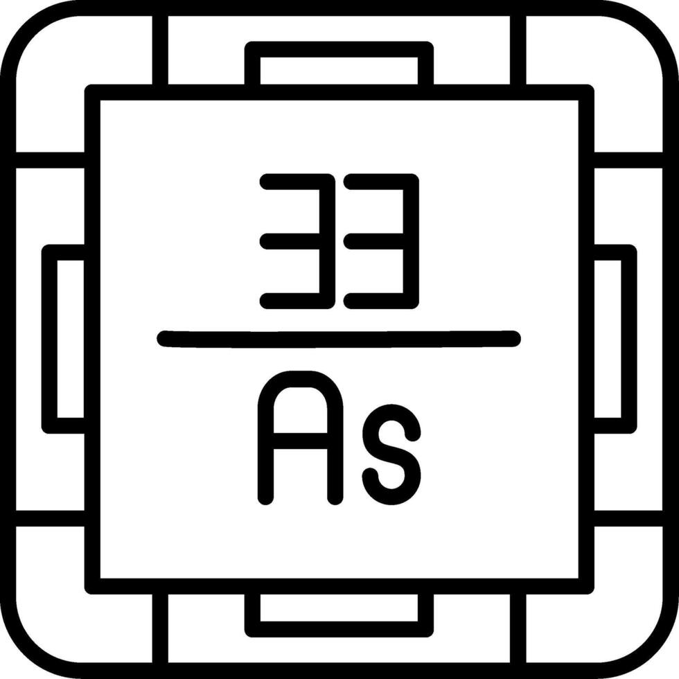 Arsenic Line Icon vector