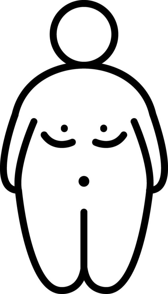 Over Weight Line Icon vector