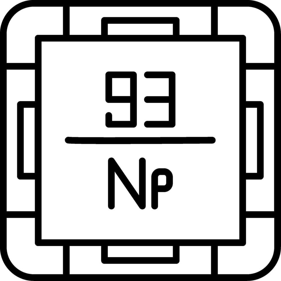 Neptunium Line Icon vector