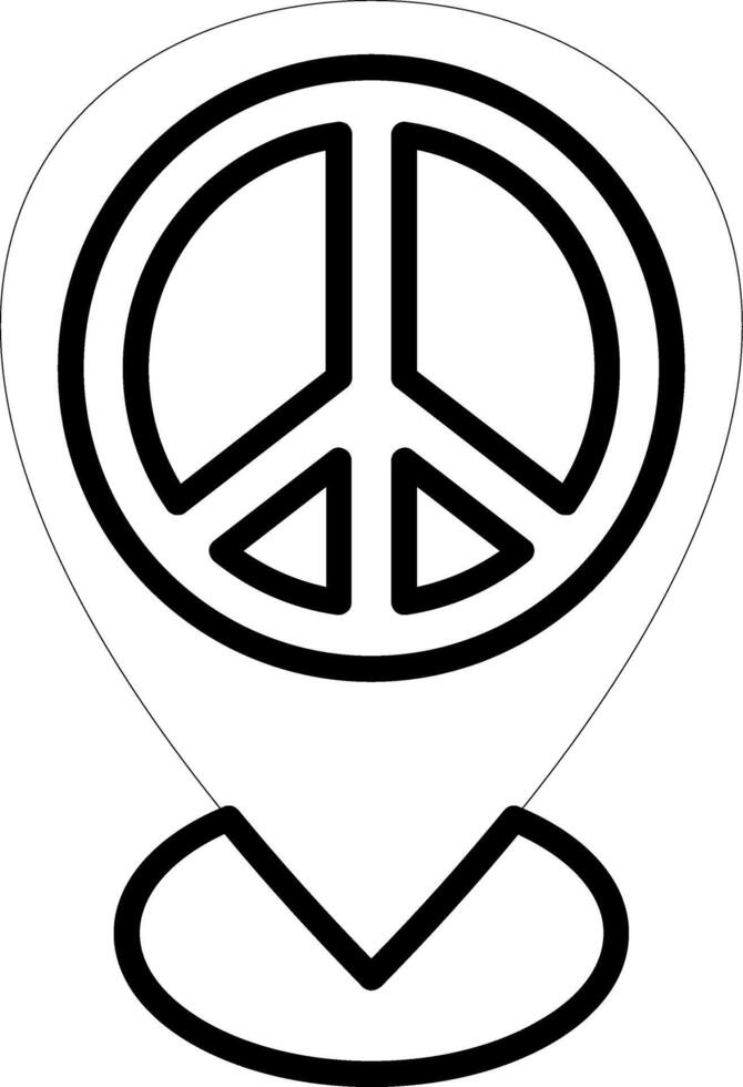 Map Pointer Line Icon vector