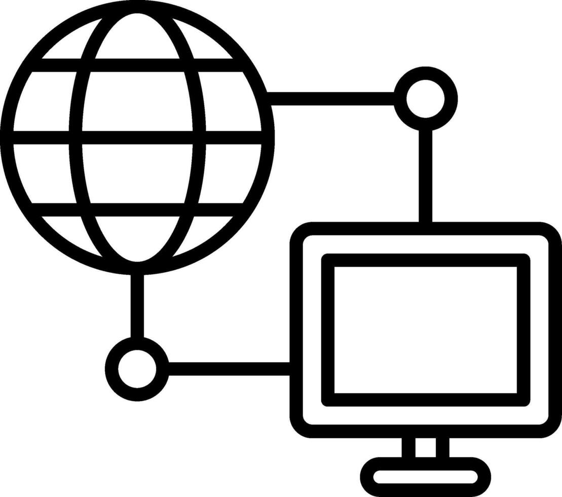 Social Network Line Icon vector
