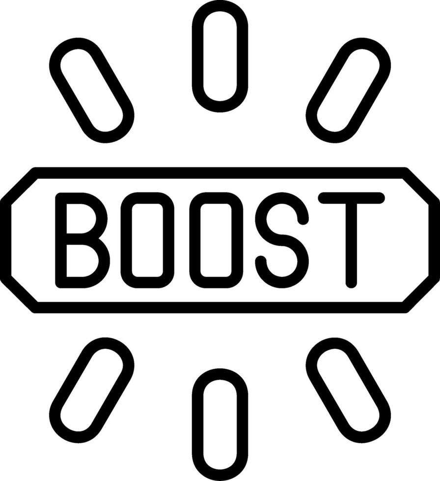 Boost Line Icon vector