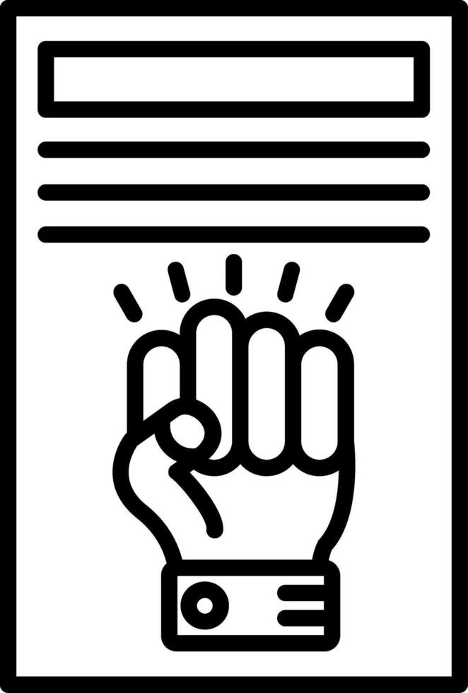 Human Rights Line Icon vector