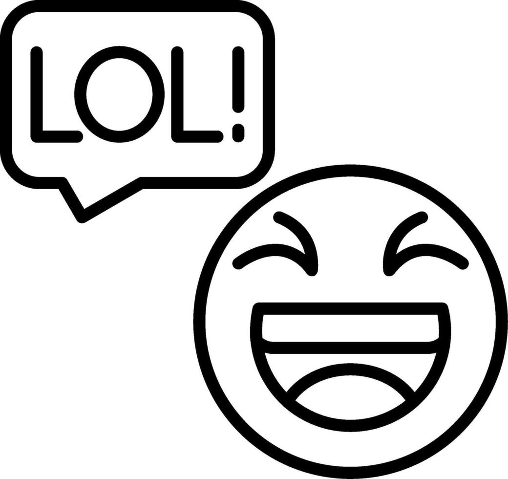 Lol Line Icon vector
