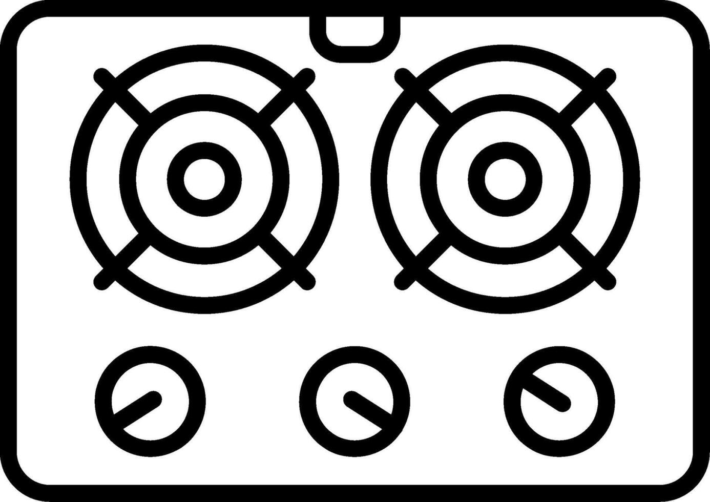 Stove Line Icon vector