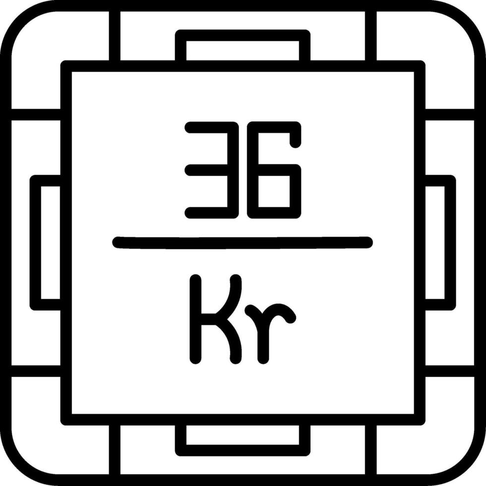 Krypton Line Icon vector