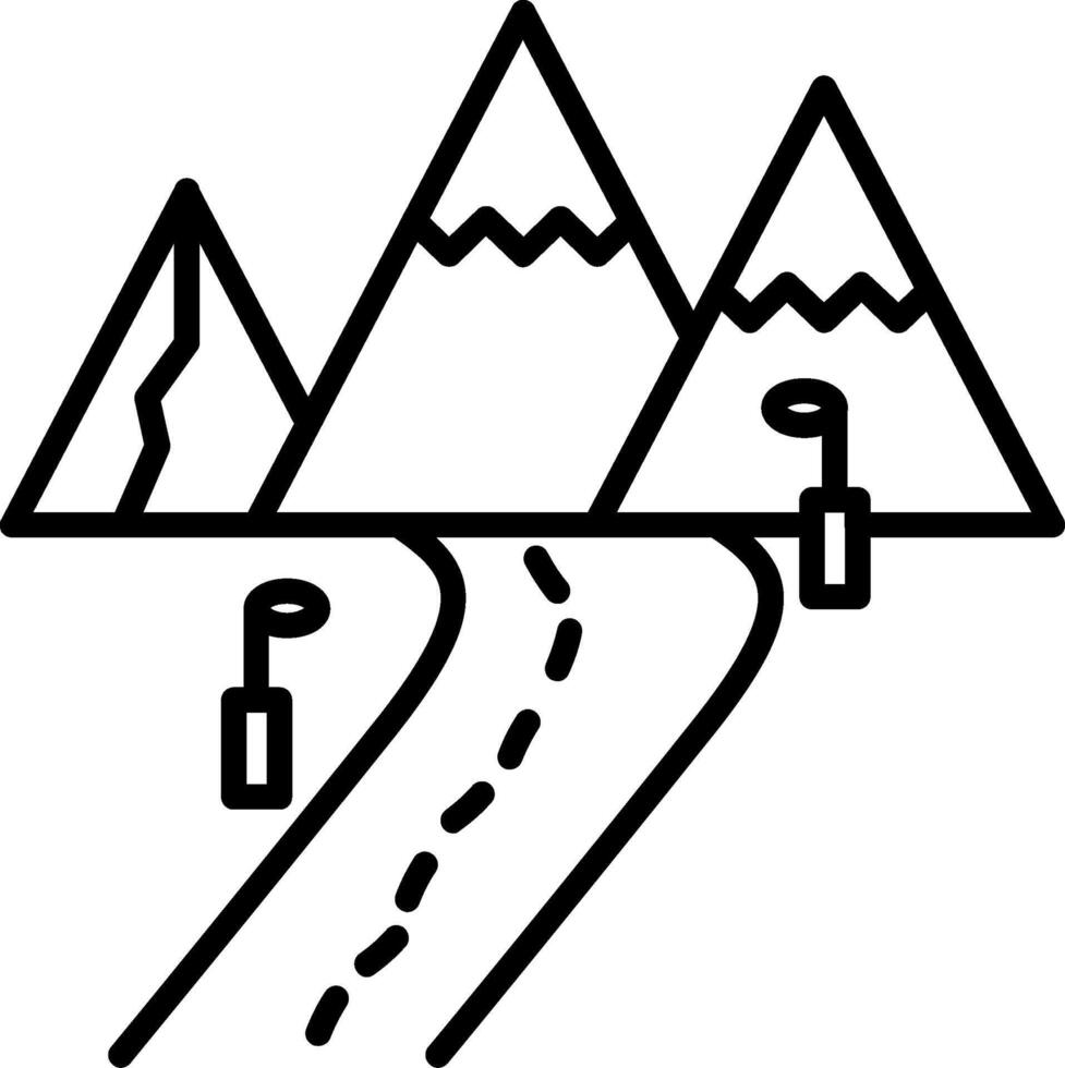 Pathway Line Icon vector