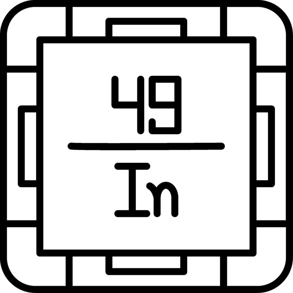 Indium Line Icon vector