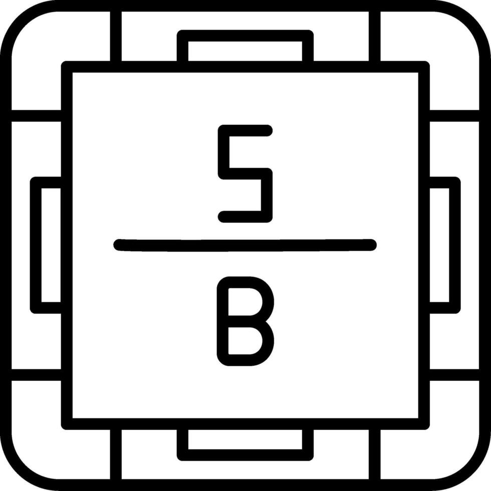 Boron Line Icon vector