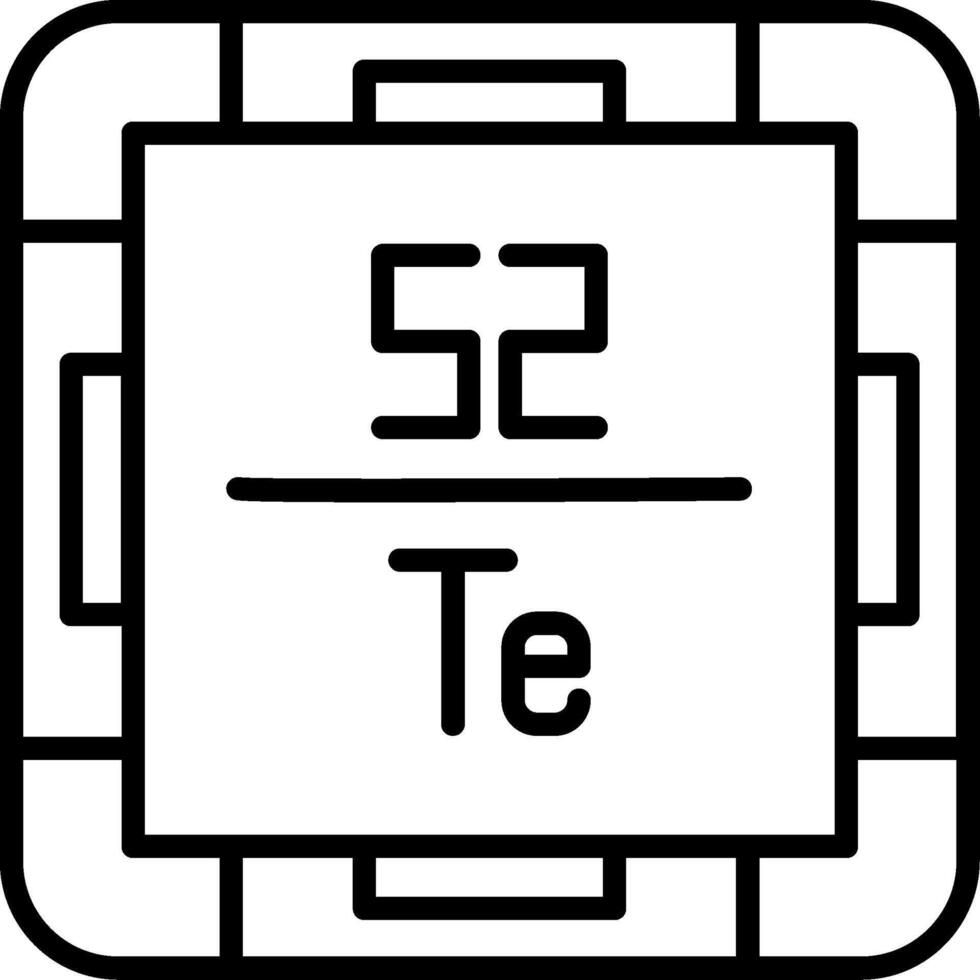 Tellurium Line Icon vector