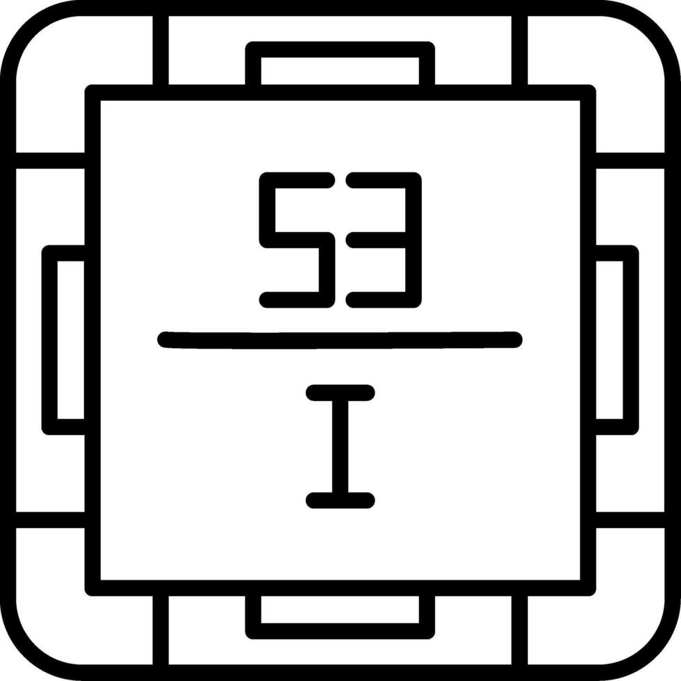Iodine Line Icon vector