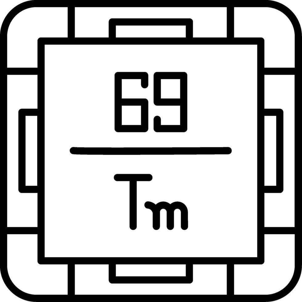 Thulium Line Icon vector