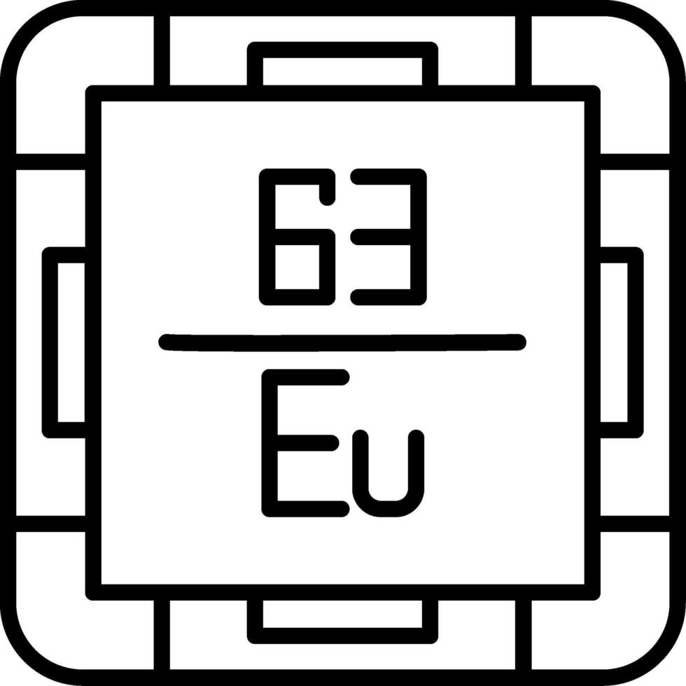Europium Line Icon vector