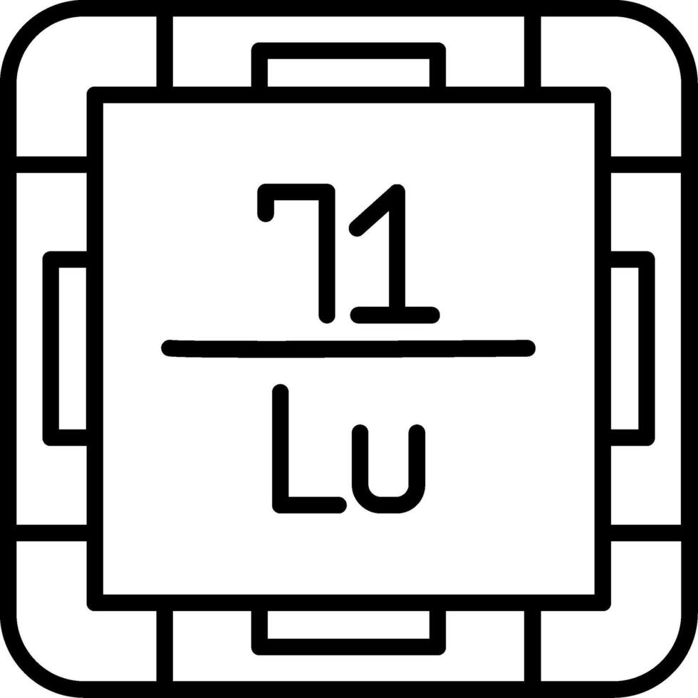 Lutetium Line Icon vector