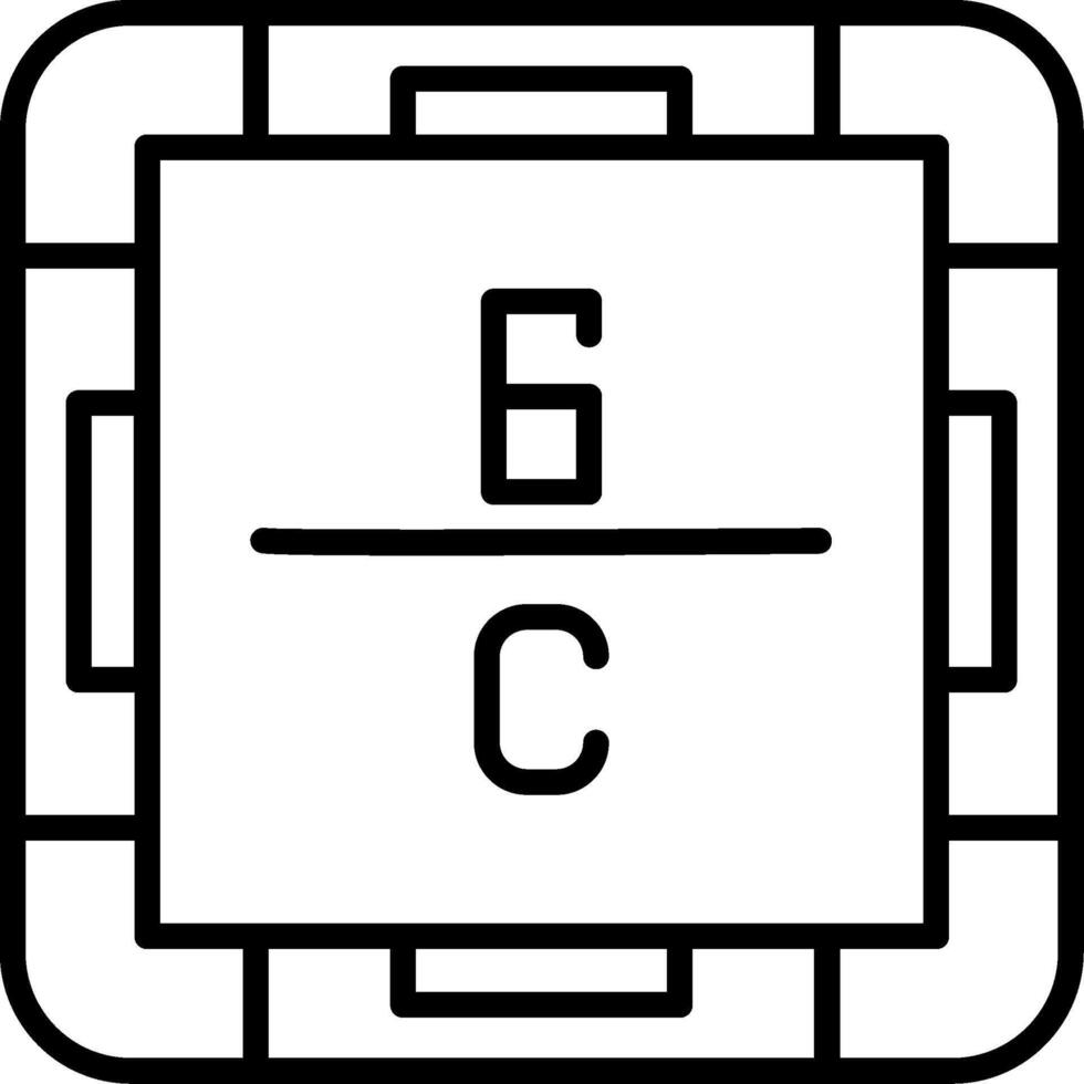 Carbon Line Icon vector